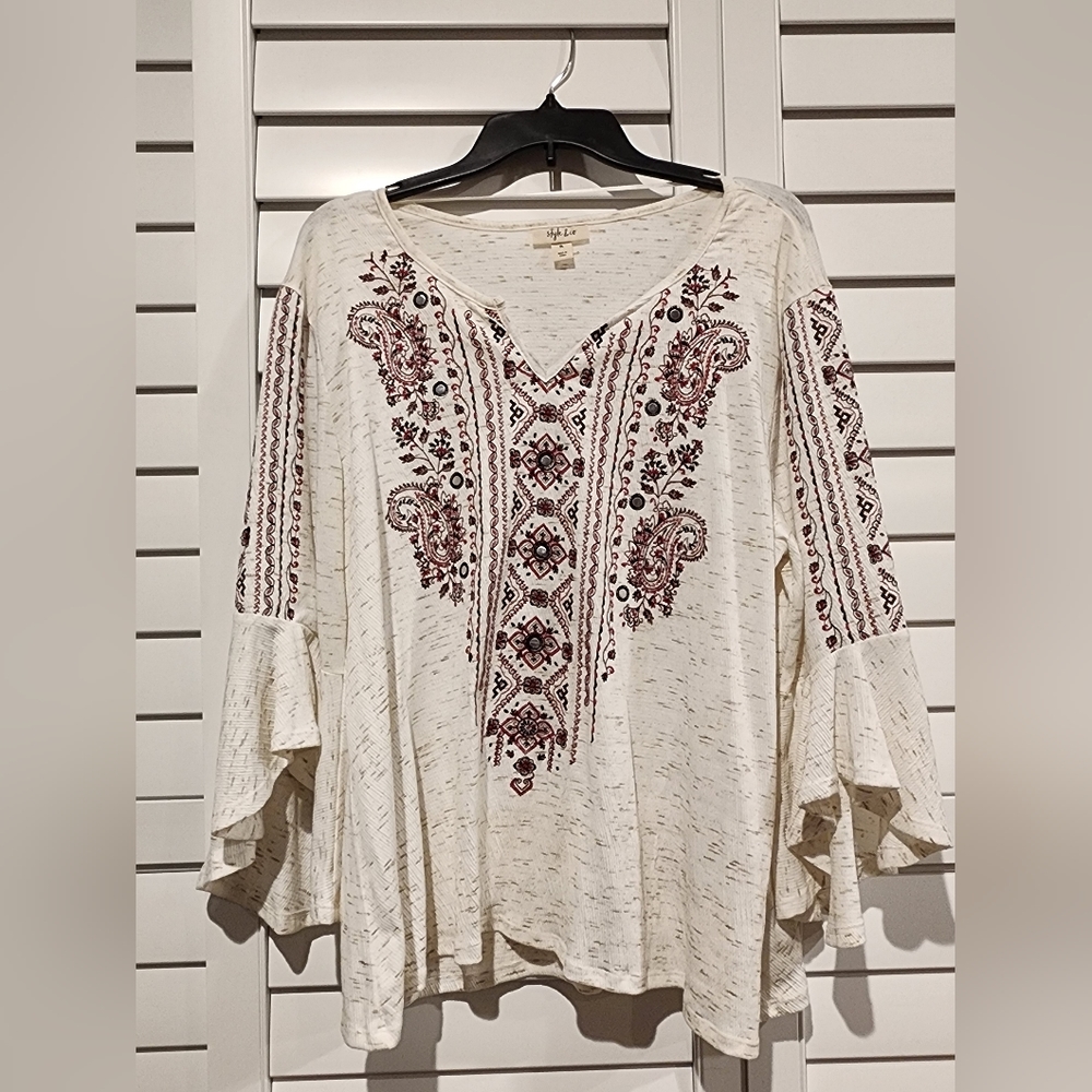 Style & co bell sleeve top